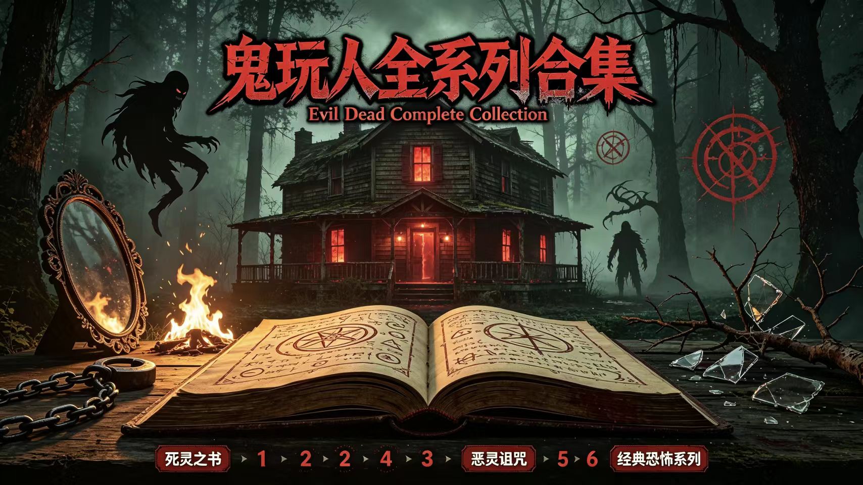 鬼玩人全系列合集｜死灵之书恶灵诅咒经典恐怖片完整片单